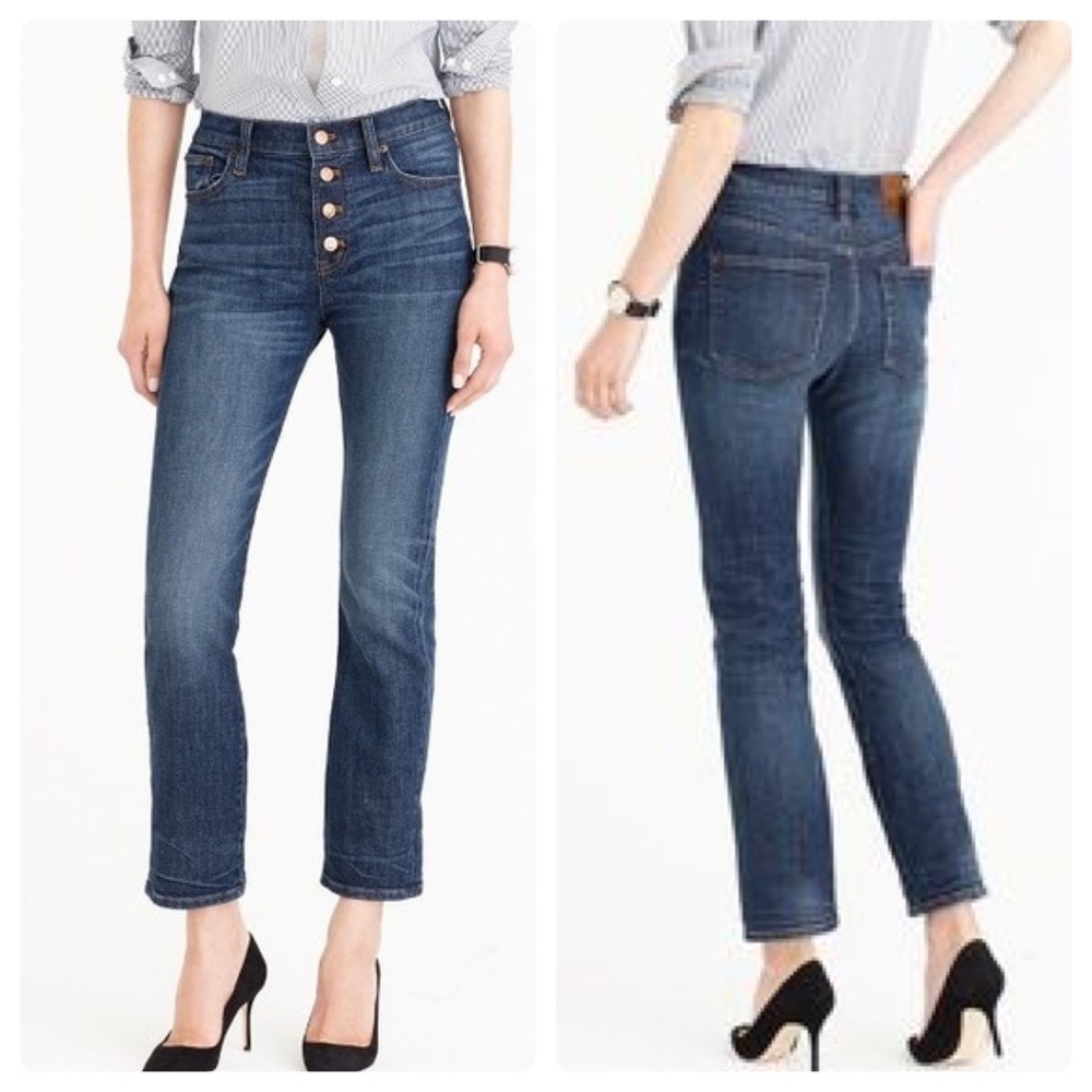 NWT J. Crew Straightaway High Waist Crop Jeans